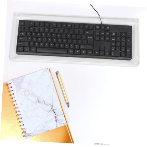 Protector de teclado acrílico transparente antipolvo impermeable para PC de escritorio 8