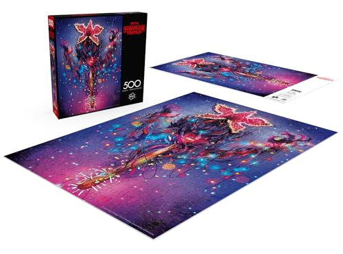 Image of Buffalo Games - Stranger Things Demogorgon Lights 500 Piece Jigsaw Puzzle Colorful Puzzle for Adults - Precision-Cut Pieces, Beautiful Artwork, and Hours of Relaxing Fun