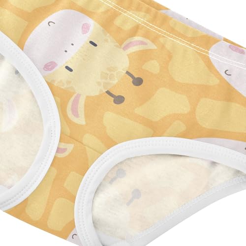 Wusikd Cute Animals Girls' Underwear Cotton Giraffe Girls Briefs Soft Toddler Underwear 4T Multi4