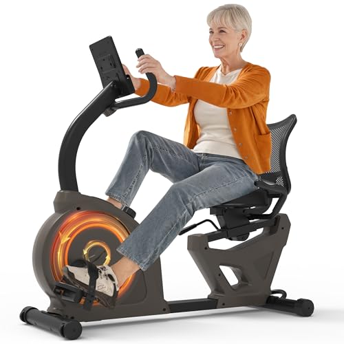 Niceday Bicicleta Estática con Respaldo para Personas Mayores, 16 Niveles de Resistencia...