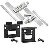 Woodpeckers Micro-Squares, Precision Machinist Combination Square + Double Square for Checking Small, Intricate Woodworking Joinery. USA-Made. MS-Combo