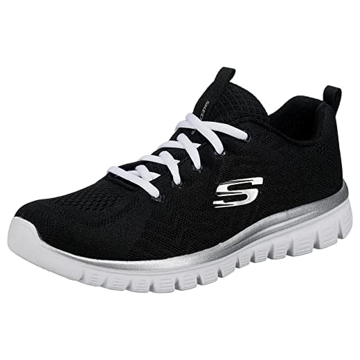 KOUDYEN Laufschuhe Atmungsaktiv Turnschuhe Schnürer Sportschuhe Sneaker für Herren Damen, 43 EU, Grau 9 Skechers Sport Womens Graceful GET Connected Wide FIT Sneakers Frauen 12615 Blau, Schuhgröße:39 EU