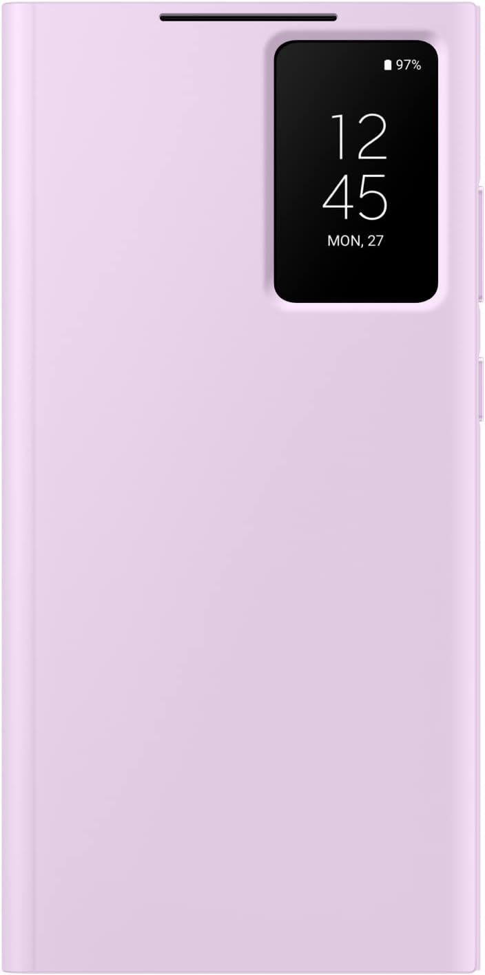 SAMSUNG Galaxy S23 Ultra S-View Wallet Phone Case, Protective Cover w/Card Holder Slot, Finger Tap Clear Window, US Version, EF-ZS918CVEGUS, Lavender