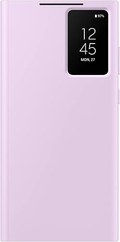 SAMSUNG Funda para teléfono Galaxy S23 Ultra S-View, funda protectora con ranura para tarjetero, ventana transparente con toque de dedo, versión