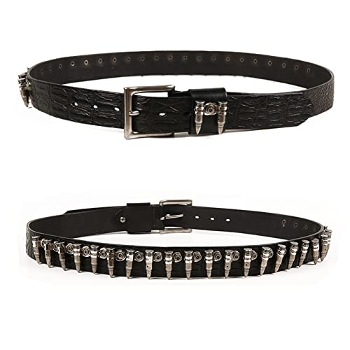 Ceinture punk rock en cuir de vachette avec boucle à griffes - 5