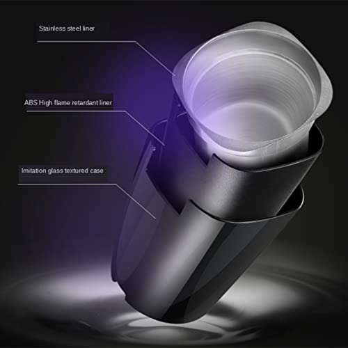 Image of Car Ashtray with Lid, Led Car Ashtray, Cup Holder Ashtray for Car - Push Swtich, Protable, Smokeless Ash Tray, Windproof for Outdoor Travel, Home Use