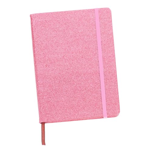 LOORGVEL キラキラ表硬面ノート 帯付き丈夫な日記帳 多用途メモ帳 女子向けジャーナル おしゃれで実用的な毎日用ノート