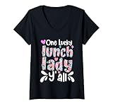 Photo Gallery donna one lucky lunch lady y all funny cafeteria cooking stuff maglietta con collo a v Photo Gallery donna one lucky lunch lady y all funny cafeteria cooking stuff maglietta con collo a v