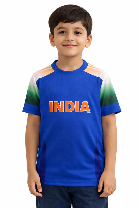 Kids Cricket Jersey for Indians – Custom T-Shirt with Your Name Kids Cricket Jersey for Indians – Custom T-Shirt with Your Name