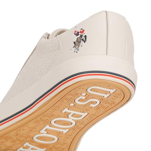 Image of U.S. Polo ASSN. Heidi 2.0 White Sneakers Shoes with Quilting Detail