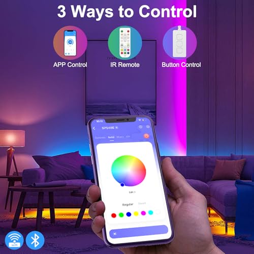 Tira LED direccionable COB con WiFi 16.4FT MALIIGAZA miniatura 3