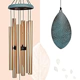 Wind Chimes Outdoor Deep Tone,35'' Memorial WindChimes Amazing Grace with Tuned Soothing Tone,Remembrance Windchime Unique As Sympathy Gift,Home Décor for Garden,Christmas.(Retro Wind Catcher)