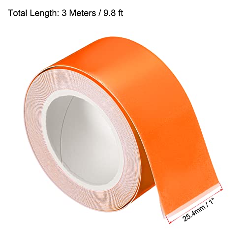 Image of MECCANIXITY Glow in The Dark Tape 9.8 Ft x 1 Inch Luminous Fluorescent Tape for Night Outdoors Indoors Decorations Signs, Orange