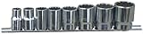 8pc 1/2 Drive Whitworth Socket Set Wit Rail