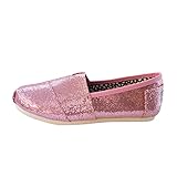 Dooxii Unisex Niños Chicos Chicas Ocasionales Antideslizante Loafer Zapatos Moda Lentejuelas Planos Alpargatas Pink 29(19.5cm)