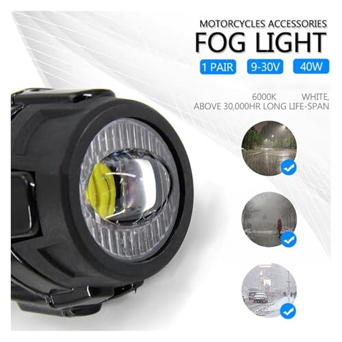 Faro auxiliar LED moto para rutas nocturnas de invierno en BMW R1200RT 4