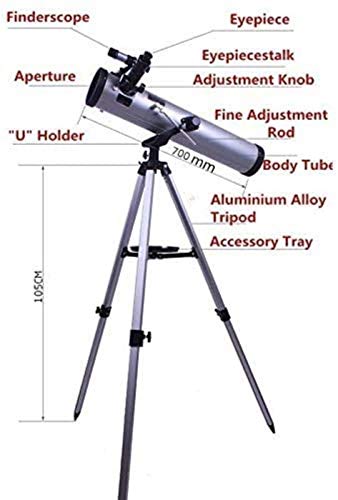 Telescopio Astronómico Refractor 76 mm con Trípode Ajustable miniatura 6
