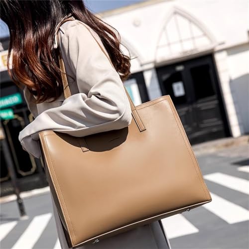Womens Briefcase Women's Bag Briefcase Business Shoulder Bag Business Work Bag(Brown)2