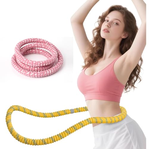 【2025 夏新登場】 フラフープダイエット用 フラフープソフトスプリングフラフープ ダ1.35kg・周囲長 1.9mイエットエクササイズ フィットネス器具 折りたたみ式 省スペース 持ち運び簡単 静音設計 子供と大人に適用 ライントレーニング 有酸素運動