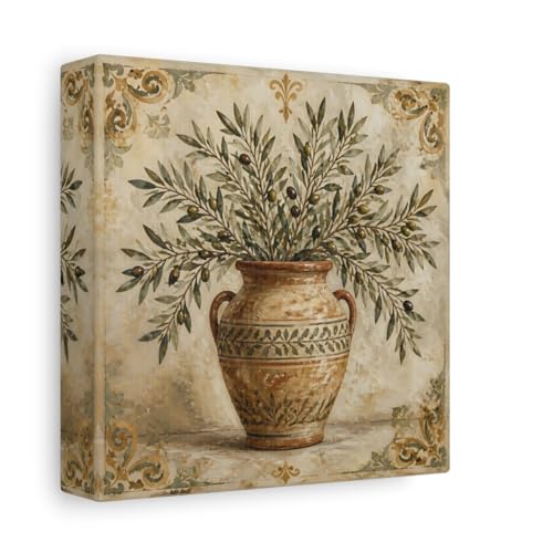 Toile branches d'olivier souvenir de Provence pour coin repas