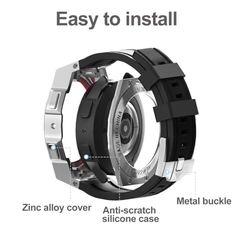 Bracelet de luxe Silver-Green et boîtier diamant pour Galaxy Watch 4 - 5