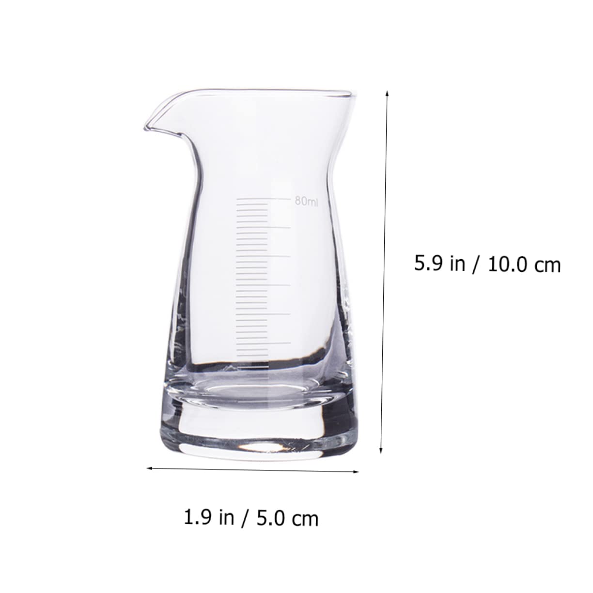 Amosfun Tazas Medidoras Para Vaso Medidor De Vidrio 6 Piezas Hecho De Vidrio Duradero