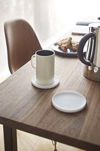 Yamazaki Home Coasters (Set Of 6), Silicone, Round, Dishwasher Safe, No Assembly Req. #TOP1