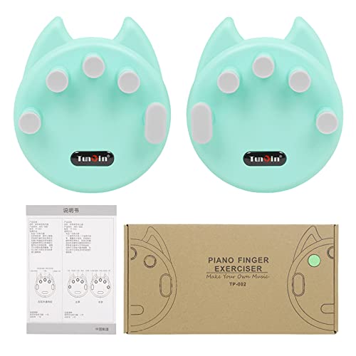 2 PCSピアノフィンガートレーナーシリコンハンドグリップエクササイザーギターのピアノフィンガートレーニングのためのピアノ補正ツールピアノフィンガートレーナーハンドグリップエクササイザー