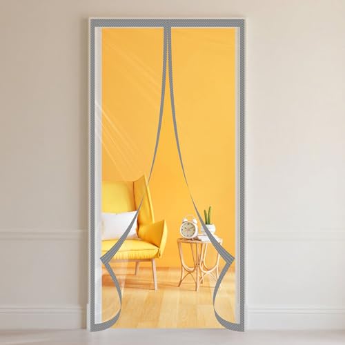 Rideau de porte isolant thermique pour balcon : confort magnétique sans perçage gris - 2