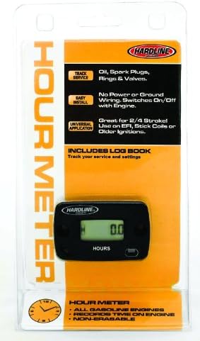 Hardline Products USA Inductive Hour Meter for All Gasoline Engines – Waterproof Maintenance Gauge for Motorcycle, ATV, PWC, Boat & Generator – HR-8063-2