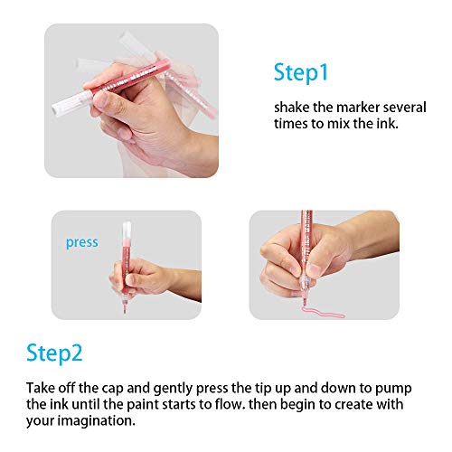 Tomorotec Super Squiggles Self-Outline Markers Metallic Silver, Double Line Outline Marker Pen Journal Pens Colored Permanent Marker Pens For Kids,Amateurs Coloring Sketching Card Make Christmas #TOP5