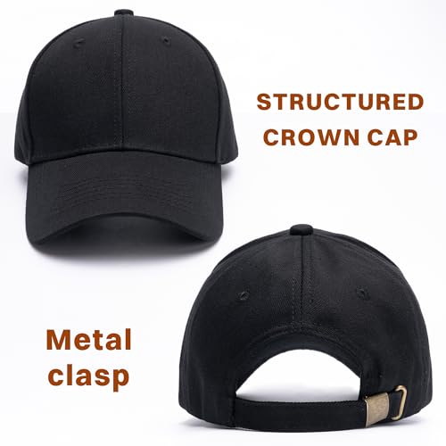 spxkd Structured Baseball Hats for Men Women Breathable Washed Cotton Baseball Caps Adjustable Golf Dad Hat for Wide Occasion — view 2