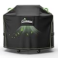 UIRWAY Grill Cover for Outdoor Grill 58 Inch, 600D Heavy Duty Waterproof BBQ Cover, UV & Fade Resistant Gas Grill Covers with Reflective Strip and Air Vent, Black