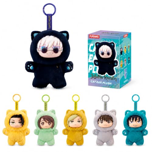 Image of puremind Jujutsu Kaisen Cat Ear Plush, JJK Single Blind Box, 14 cm