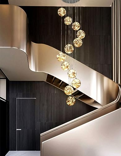 Suspension 12 balles escalier pour illuminer un haut plafond moderne - 4