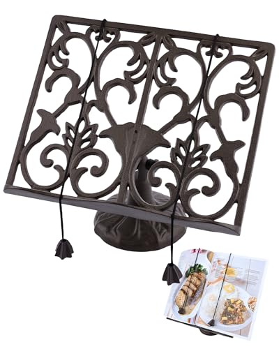 GARADMATE Cookbook Stand, Heavy Duty Cast Iron Vintage Cook Book