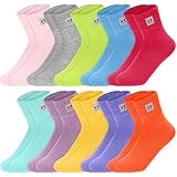 Eurzom 10 Pairs Socks Womens Crew Elastic Ankle Length...