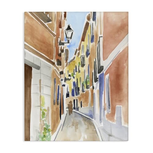 Abstract Madrid Architecture, 36 x 48 Inch Canvas Wall Art