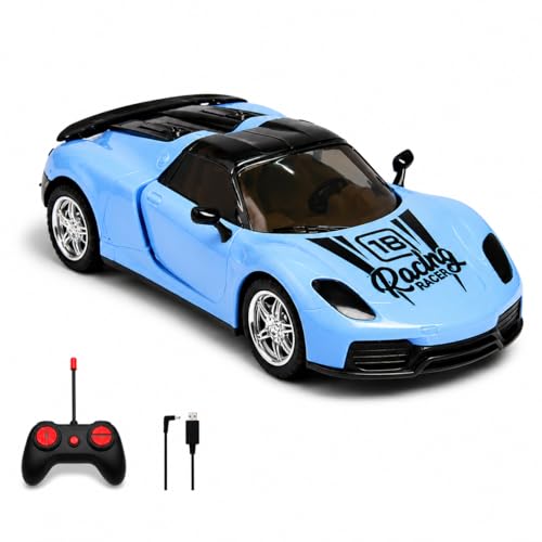 Image of Remote Control Car Rechargeable, Sky and Black, Sports Supercar RC Toy with Wireless Controller, for Kids (Sky)