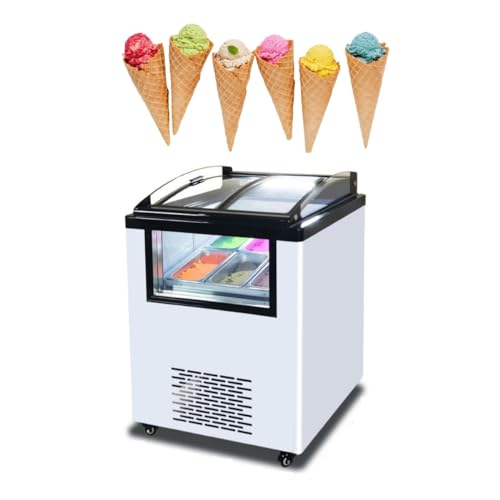 Commercial Ice Cream Display Freezer with 6 Pans