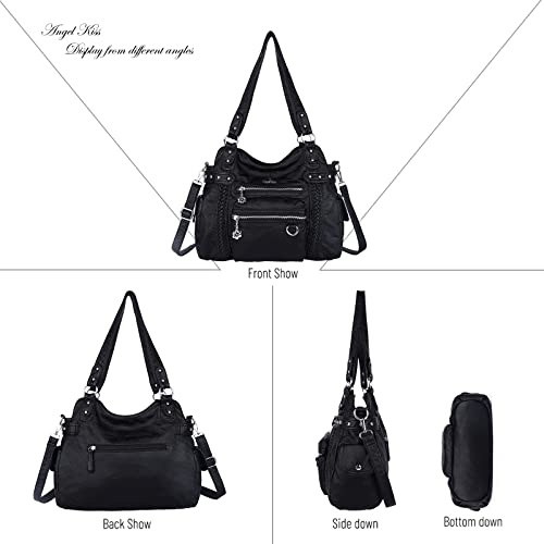 Image of Angel Kiss Hobo Handbags for Women Soft PU Leather Shoulder Handbags Ladies Purses