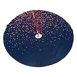 Facile à installer : la jupe de sapin de Noël bleu marine imprimé ciel et étoiles dispose de 3 attaches rouges qui garantissent qu'elle reste en place. Les attaches sont réglables, de sorte que vous pouvez les serrer ou les desserrer pour s'adapter parfaitement à la base de l'arbre, même si le support a une forme irrégulière.