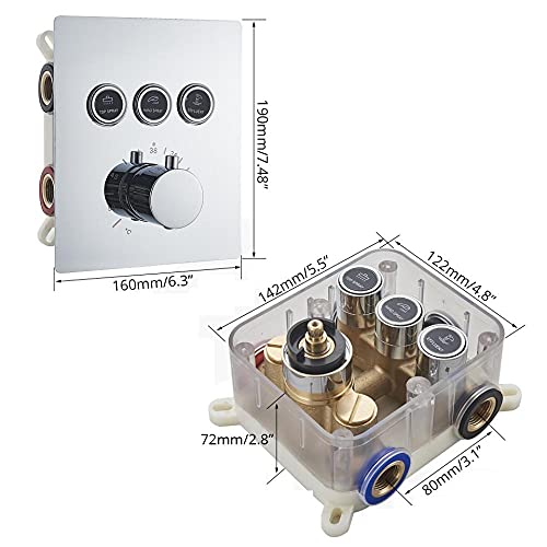 Ensemble douche pluie thermostatique pour salle de bain moderne - 4