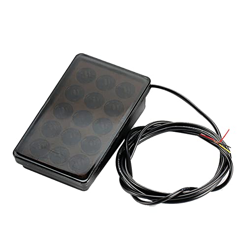 Iegefirm Luz de Freno de Coche LED 15LED F1 Estilo Carcasa Universal Piloto Luz AleróN Trasero de Coche Luz de Freno LED Luz Trasera Carcasa Negra