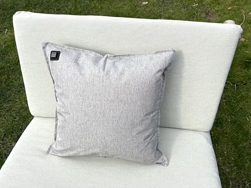 Coussin chauffant extérieur 45x45 avec batterie incluse pour jardin gris - 3