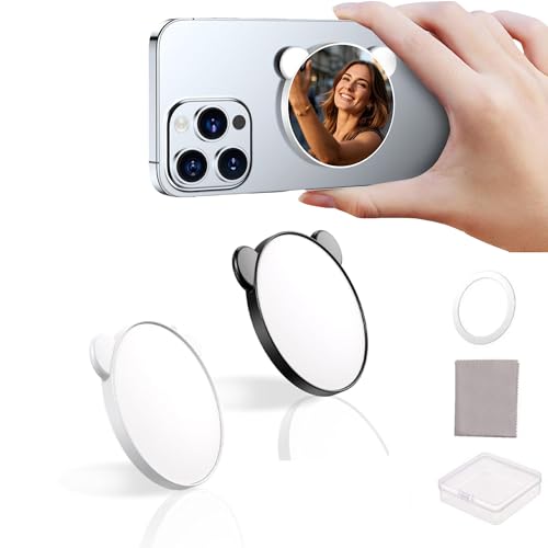 WIizyzfhy 2025 Magnetic Selfie Mirror For Rear Camera Suitable For IPhone 16 15 14 13 12 Pro Max Plus Magsafe Protective Case And All Smartphones