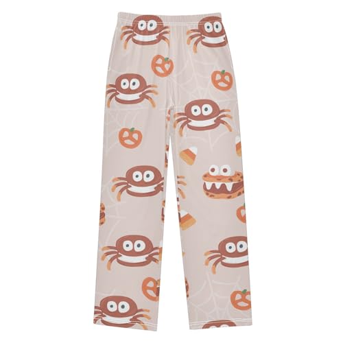 Cookie Spider Boys Pants Boys Athletic Pants Long Pant for Boywith Pockets Wide-Leg Size 6-14Y
