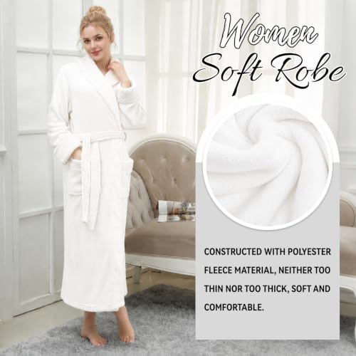 Image of Premium Long Robes for Women: Warm Super Plush Soft Fleece Bathrobes