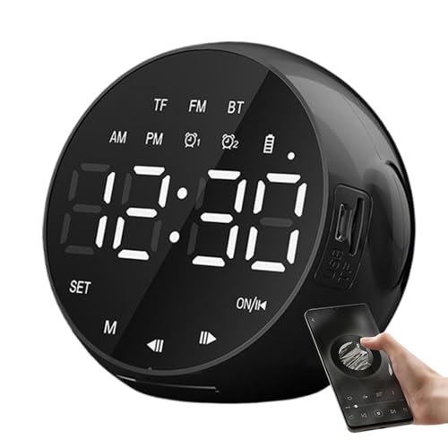 Skkpolo Despertadores de Dormitorios,Sonido Fuerte Recargable Inteligente | Reloj Eléctrico de Doble Alarma para Mesita Nocturna,para Adultos, Durmientes Profundos, Mayores, Hogar, Salón, Estudio,