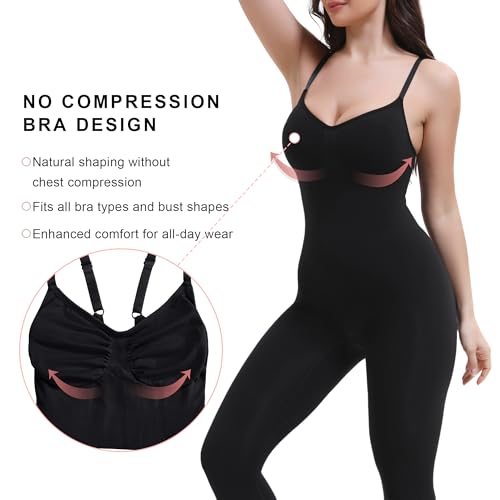 SHAPERX Hourglass Leggings 360 Compression 2 Sizes Look Full Body Shaper Breathable No Roll Down4